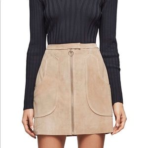 Reiss Keaton Suede Mini Skirt US 8 UK 12